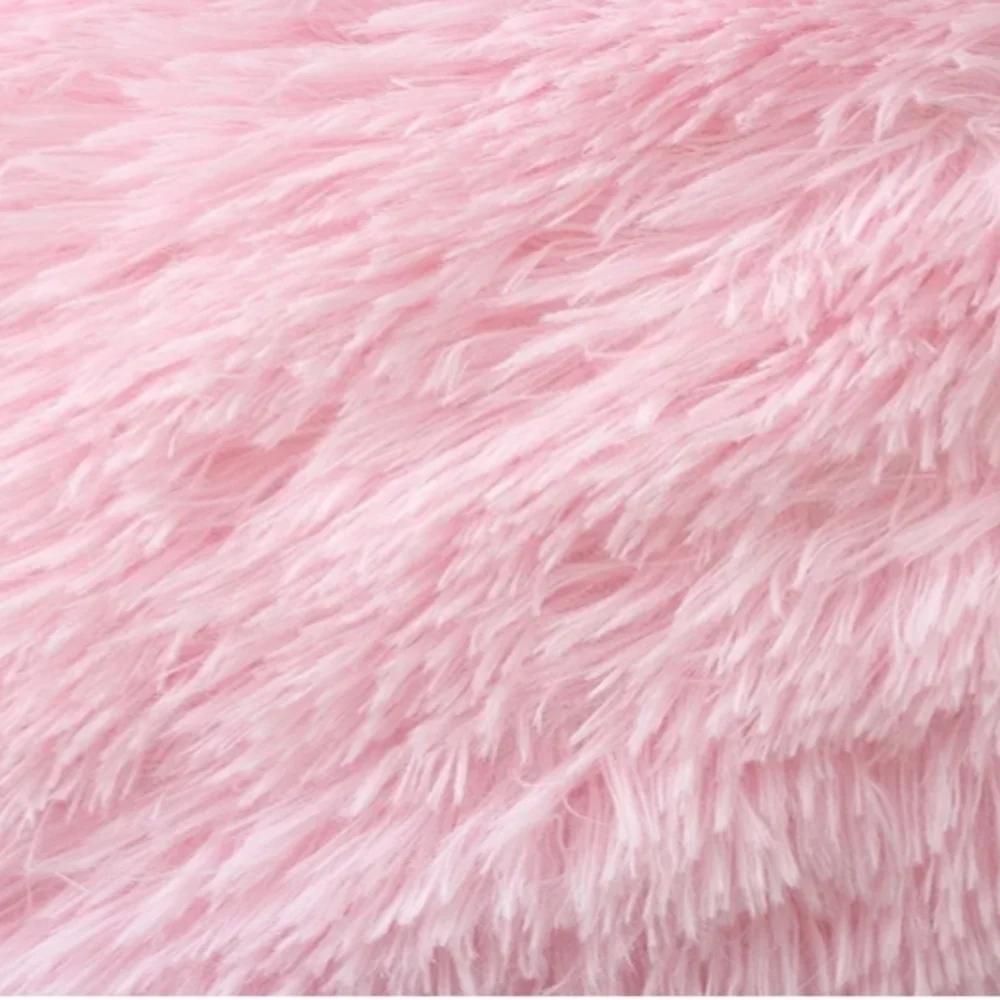 Fluffy Pink Throw Pillow Covers